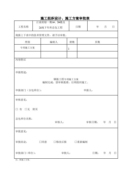 江苏某高层框剪结构住宅楼及地下车库钢筋工程施工方案(附示意图)