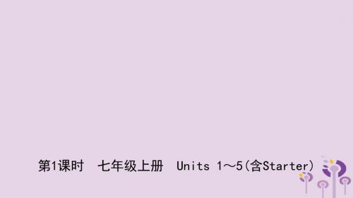 山东省菏泽市2019初中英语学业水平考试总复习第1课时七上Units1_5含Starter课件