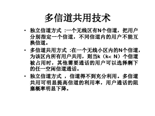 多信道共用技术概述