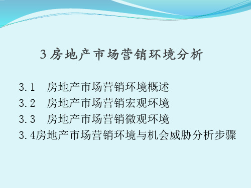 房地产市场营销环境分析