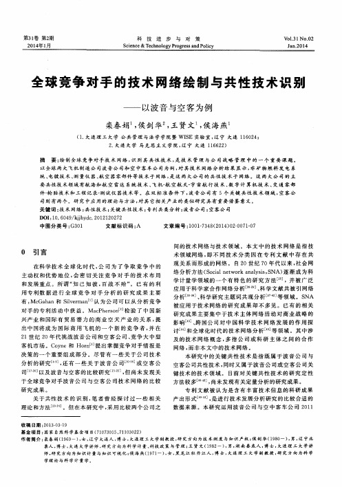 全球竞争对手的技术网络绘制与共性技术识别——以波音与空客为例