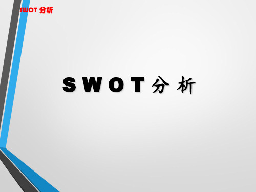 SWOT分析法很全面 ppt课件