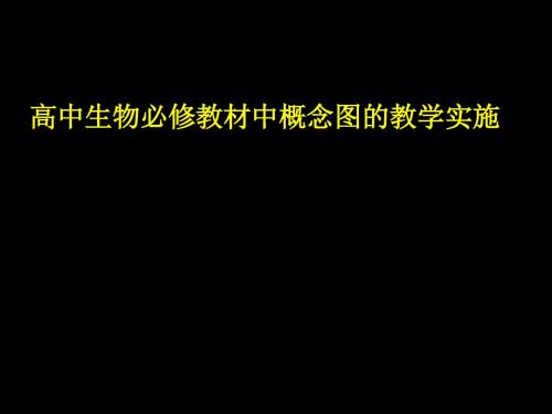 高中生物必修教材中概念图的教学实施 PPT课件 人教课标版