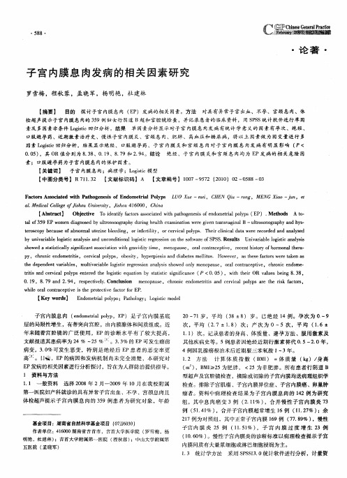 子宫内膜息肉发病的相关因素研究