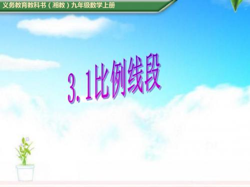 2018-2019年初中湘教版九年级数学上册3.1.1比例的基本性质优质课课件