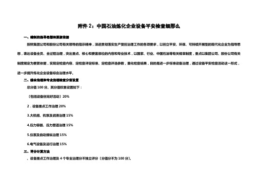 石油炼化企业设备安全检查细则