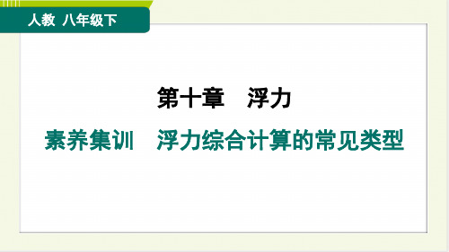 2024年人教版八年级下册物理第十章浮力素养集训 浮力综合计算的常见类型