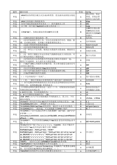 技术比武集客题库