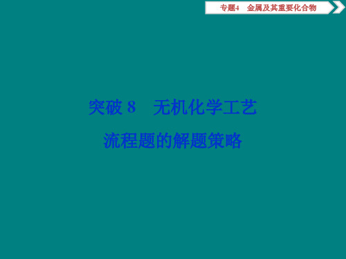 高考化学复习无机化学工艺流程题的解题策略【优秀课件】