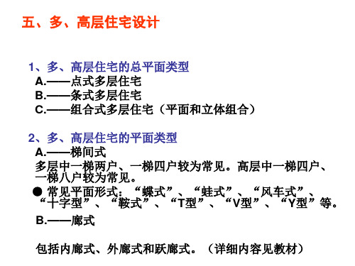 居住建筑设计原理-多、高层住宅设计