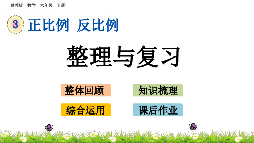 冀教版数学六年级下册3.4 整理与复习课件