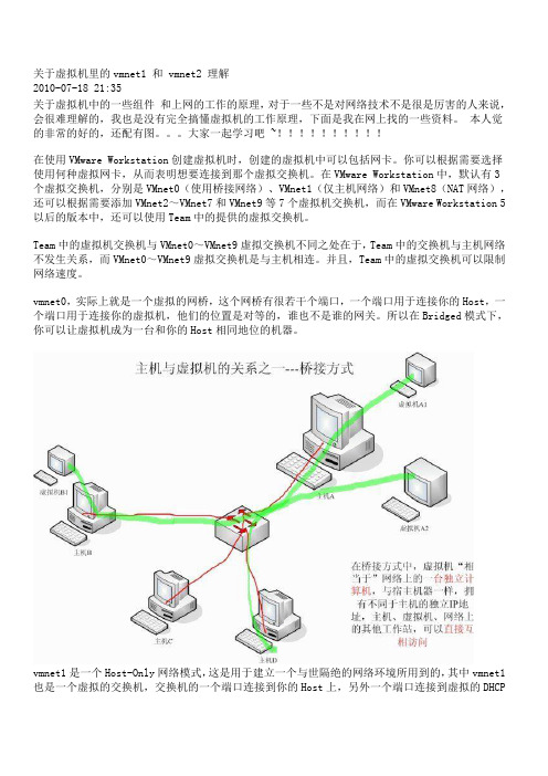 vmnet1与vmnet2理解与区别