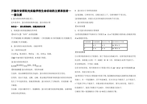 高考生物一轮复习1.3 生命活动的主要承担者蛋白质(精讲)