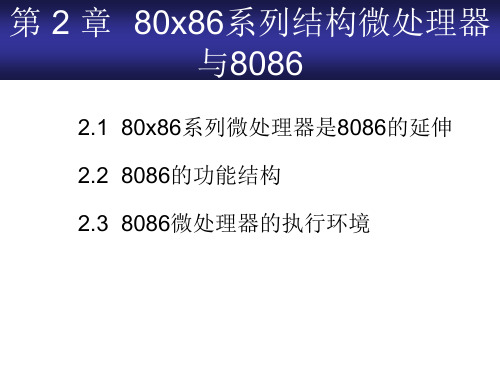 第 2 章  80X86系列结构微处理器与8086——微机原理课件PPT