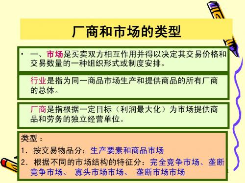 第六章 微观经济学-完全竞争市场