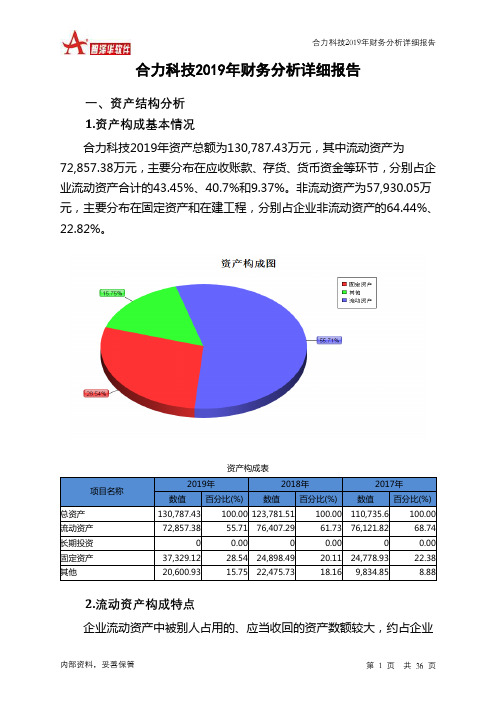 合力科技2019年财务分析详细报告