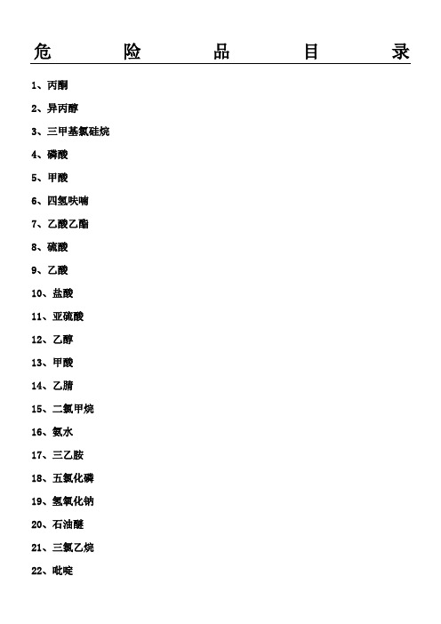 常见危险化学品安全技术说明书(MSDS)