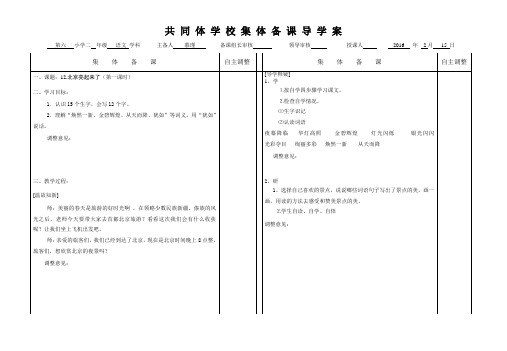 12.北京亮起来了(第一课时)