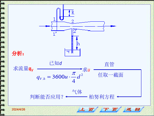 伯努利方程的应用(例题)