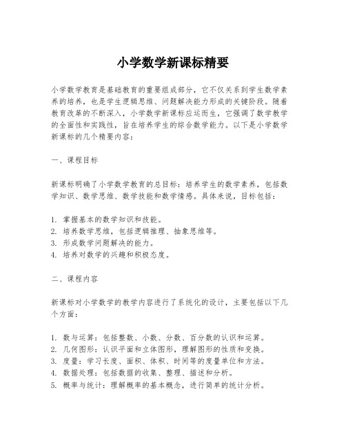 小学数学新课标精要