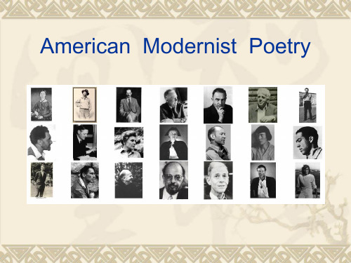 南京师范大学美国文学选读课件13.American Modernist Poetry课件