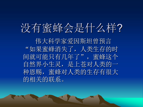 蜜蜂与人类