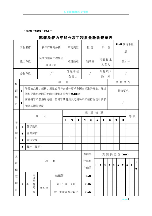 人防土建、水电的检验批及隐蔽工程