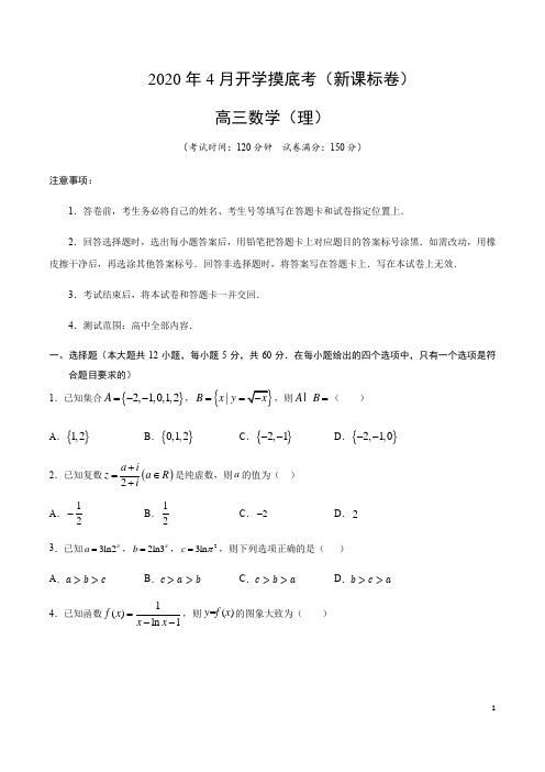 2020高考理科数学仿真模拟卷(解析版)