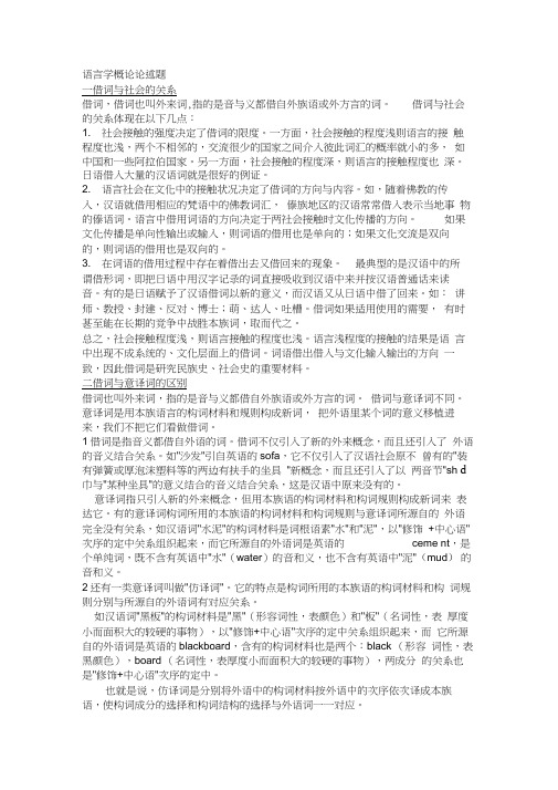 语言学概论论述题word精品