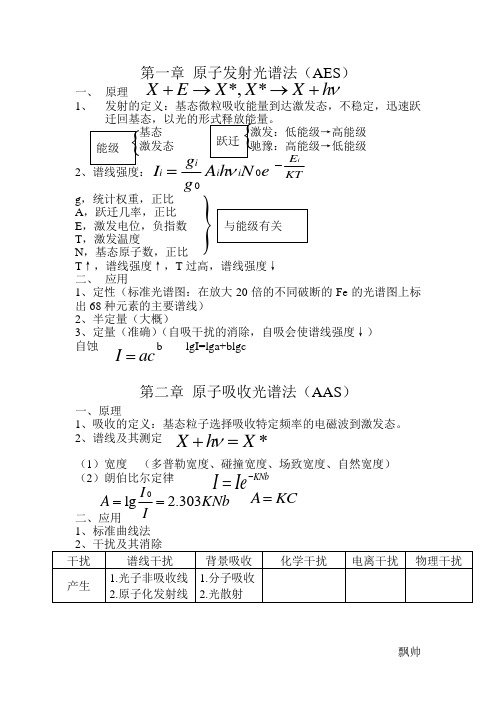 仪器分析笔记