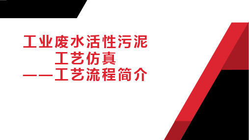 工业废水活性污泥工艺仿真-----工艺流程简介