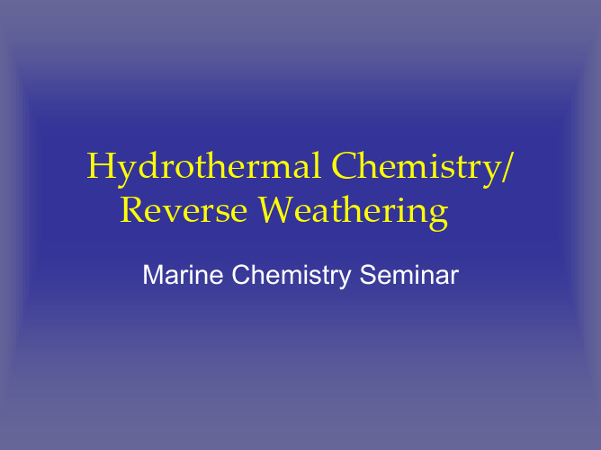 HydrothermalChemistryReverseWeathering