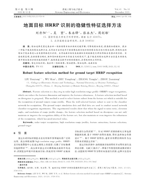 地面目标ＨＲＲＰ识别的稳健性特征选择方法