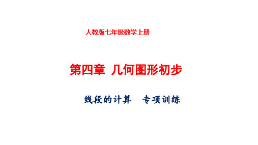 人教版七年级数学上册  第四章 几何图形初步    线段的计算  专项训练 课件 (共25张PPT)