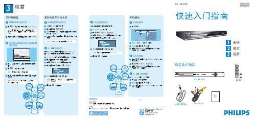 飞利浦 DVDR3570H DVDR3590H硬盘 DVD 刻录机 快速说明书