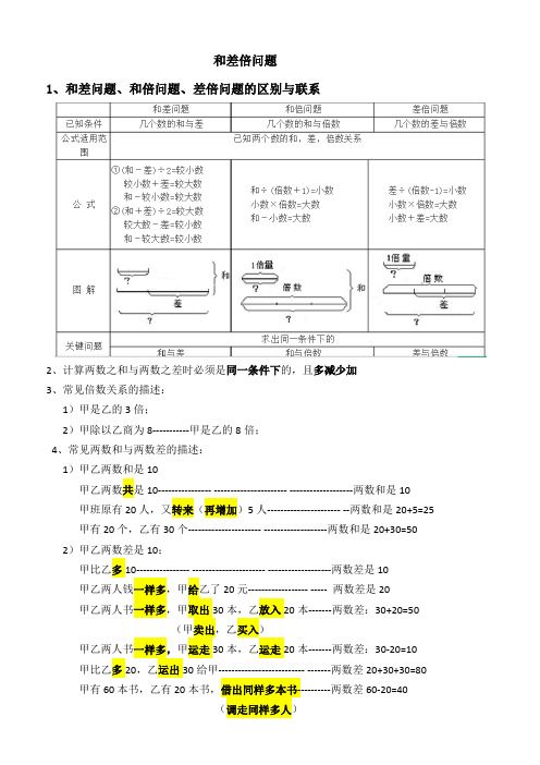 和倍差问题