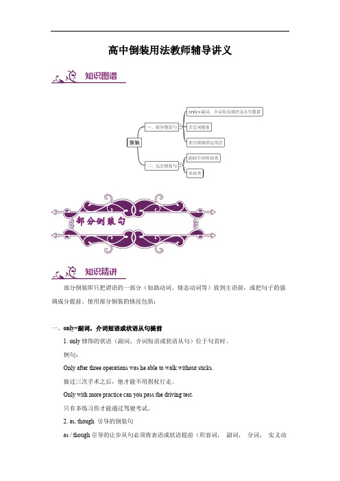 高中英语人教版必修五unit5 倒装句知识点讲解