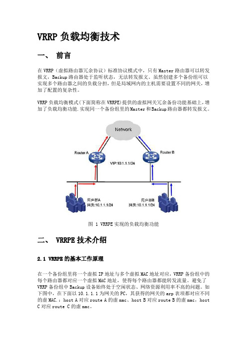 VRRP负载均衡技术