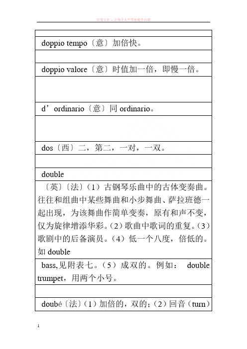 音乐表演专业技术词汇对照表 (24)