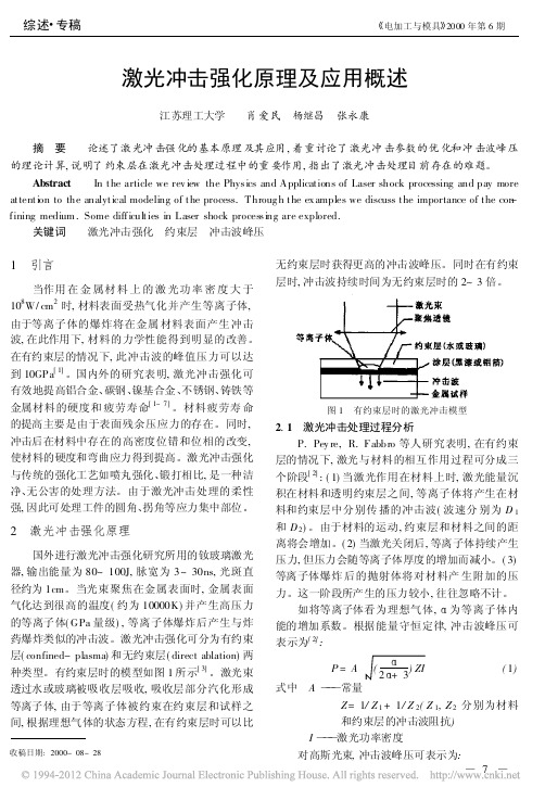 激光冲击强化原理及应用概述