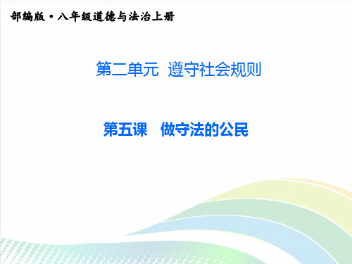 部编版八年级上册道德与法治第二单元第五课第3课时 善用法律 课后作业ppt课件