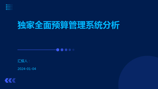 独家全面预算管理系统分析