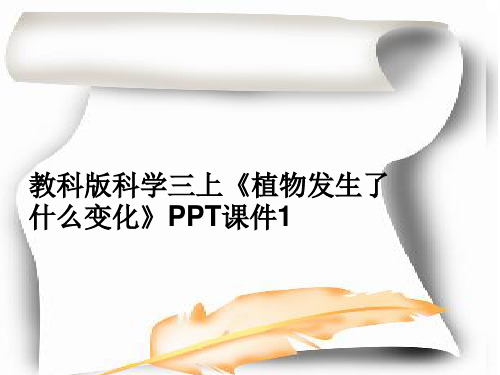 教科版科学三上《植物发生了什么变化》PPT课件1