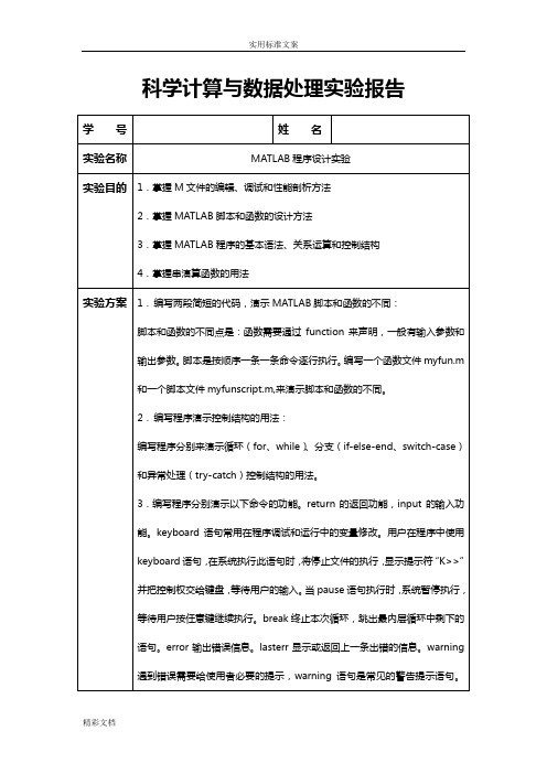 MATLAB程序设计实验