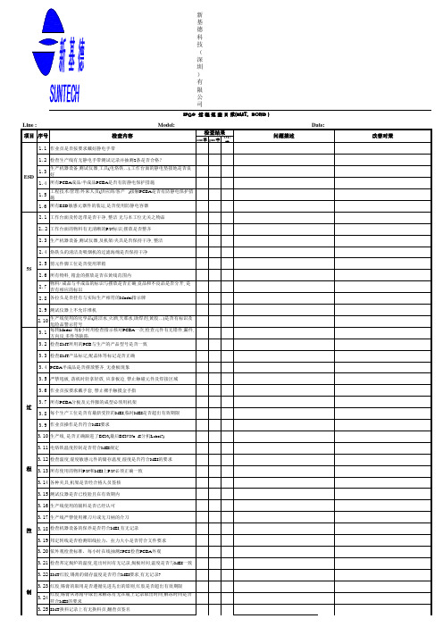 SMTBONDIPQC 过程巡查报表