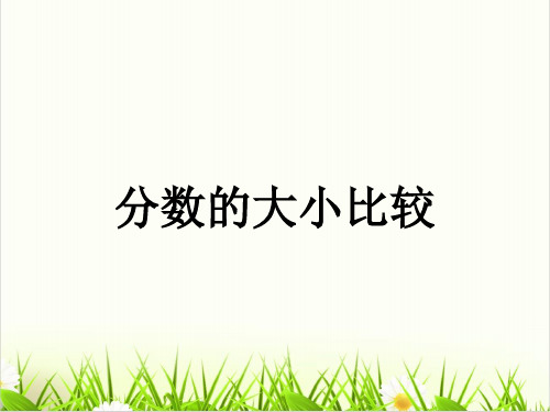 数学人北师大版《分数的大小》讲练课件1