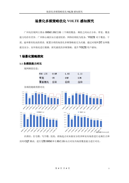 案例-场景化多频策略优化VoLTE感知探究