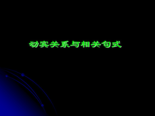 12、动宾关系与相关句式