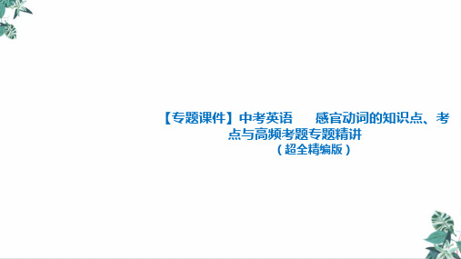 感官动词中考英语语法专题复习(全国通用)公开课PPT(61张)