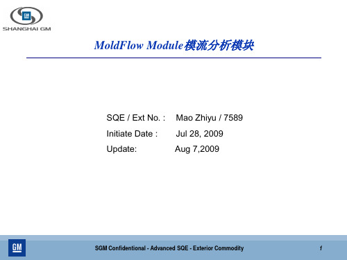 MoldFlow_Module模流分析应用介绍